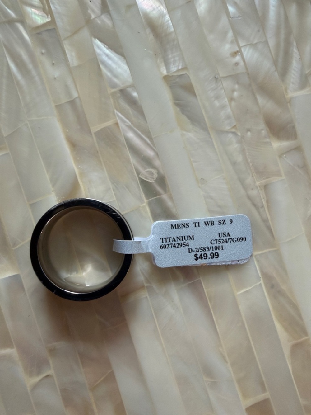 Men's Titanium Ring - Size 9